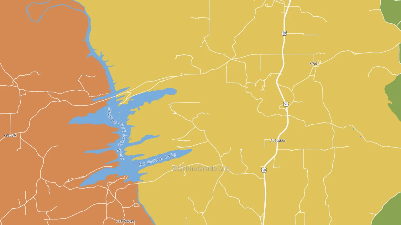 Pullman, AR Map of Vandalism Rates