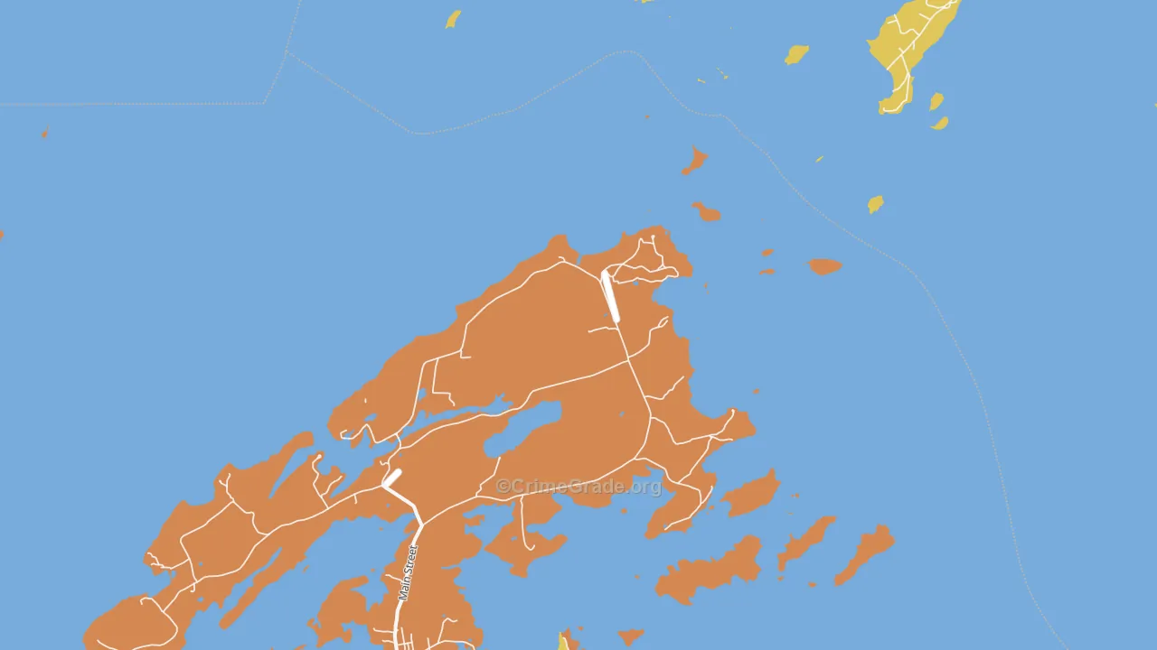 Pulpit Harbor, ME Map of Vandalism Rates