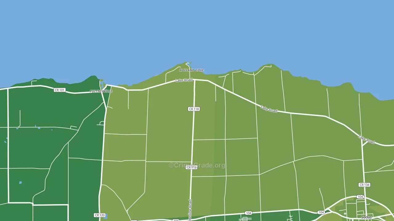 Pultneyville, NY Map of Vandalism Rates