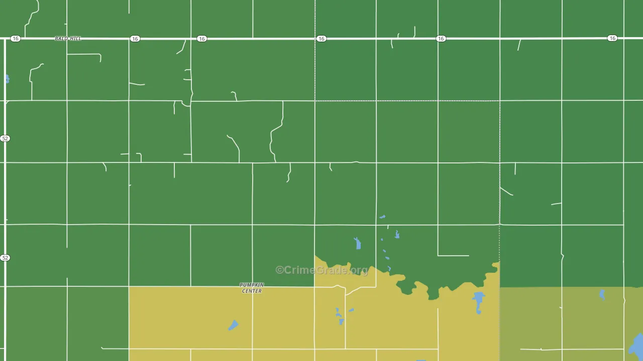 Pumpkin Center, OK Map of Vandalism Rates