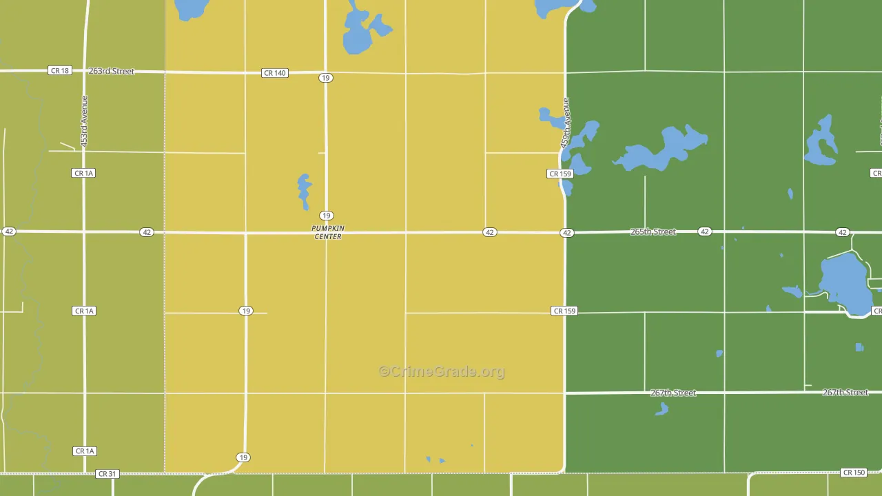 Pumpkin Center, SD Map of Vandalism Rates