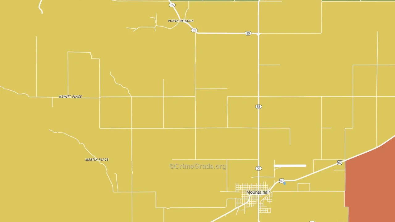 Punta de Agua, NM Map of Vandalism Rates