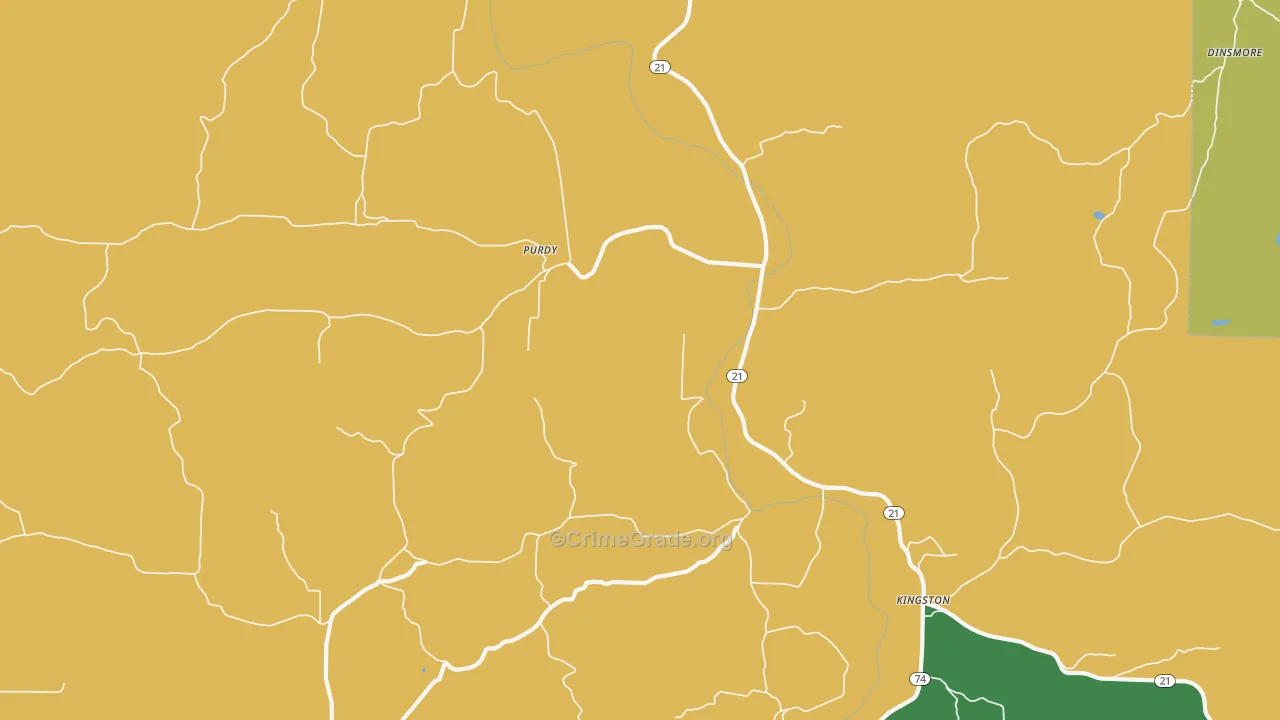 Purdy, AR Map of Vandalism Rates