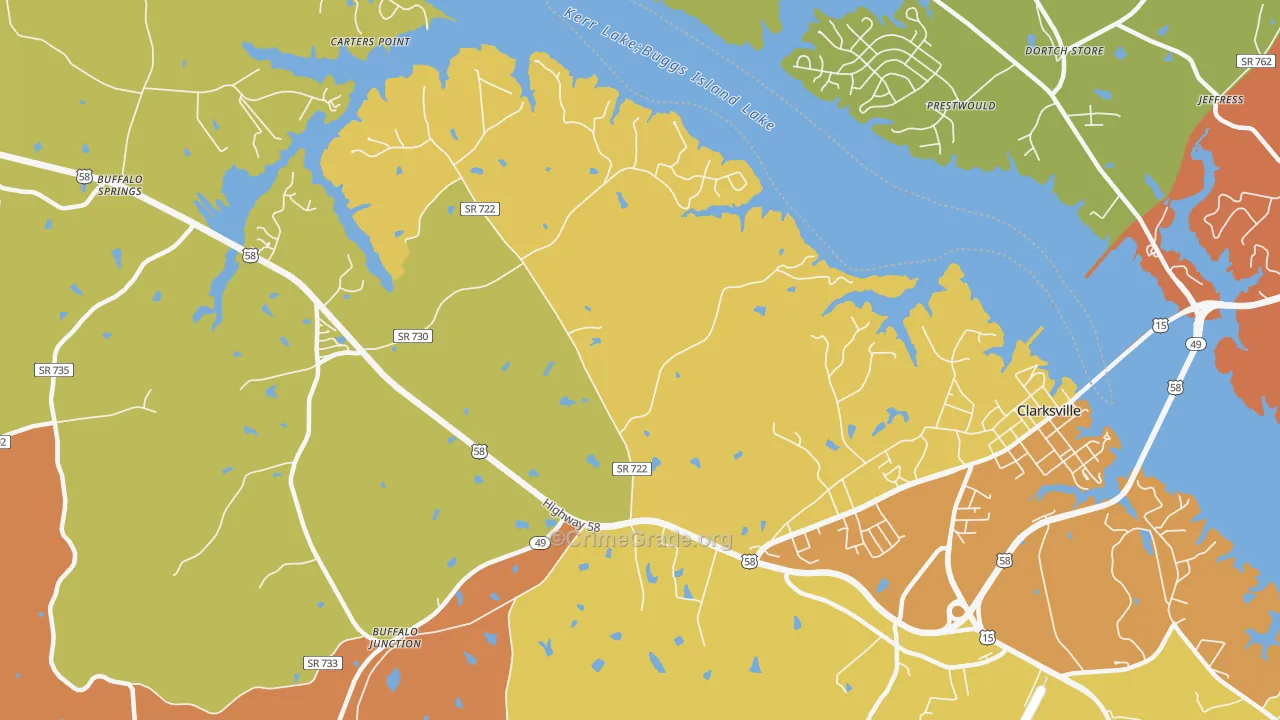 Puryear Corner, VA Map of Vandalism Rates