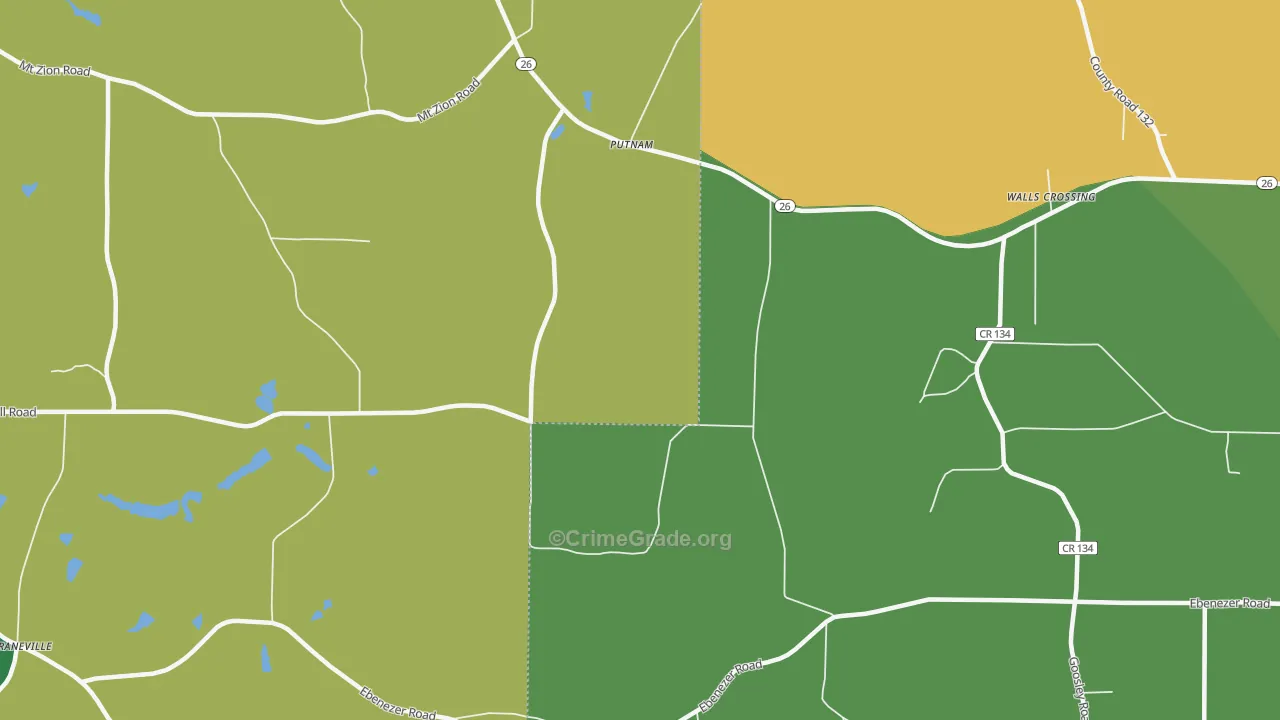Putnam, GA Map of Vandalism Rates