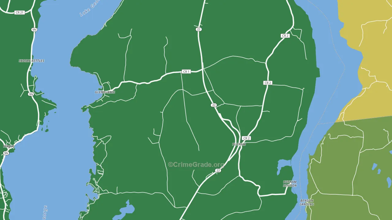 Putnam Station, NY Map of Vandalism Rates