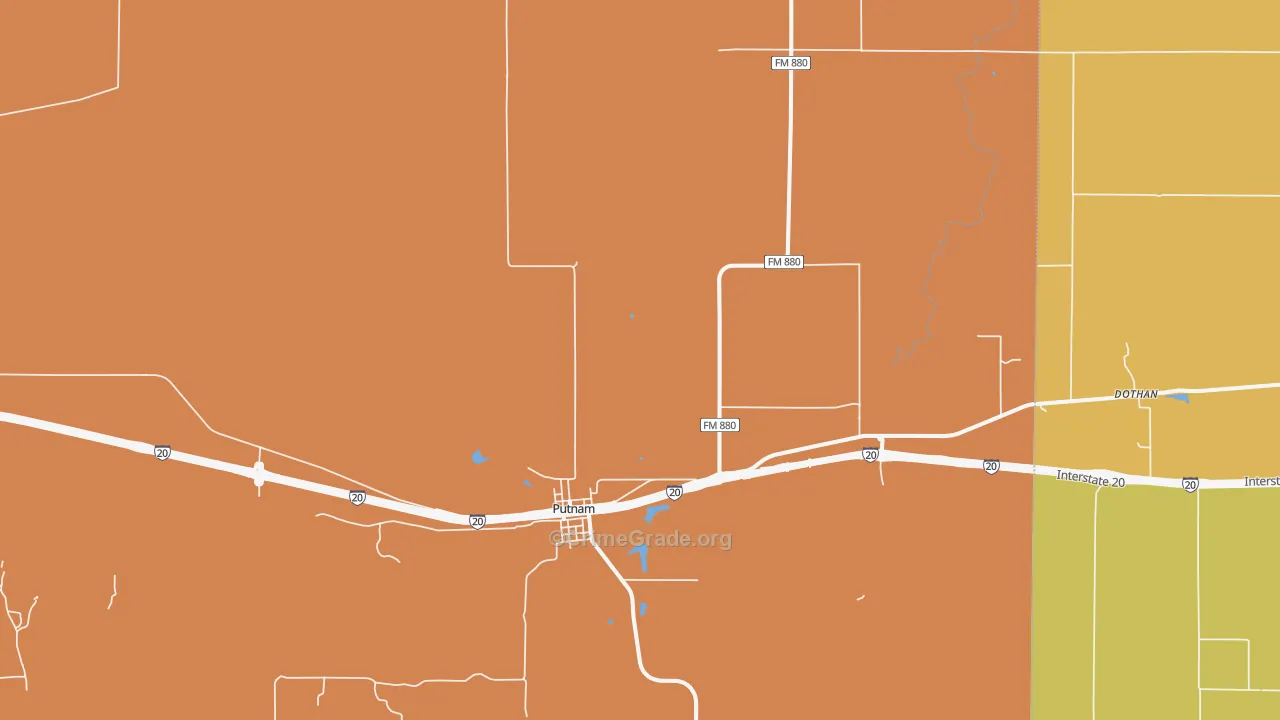 Putnam, TX Map of Vandalism Rates