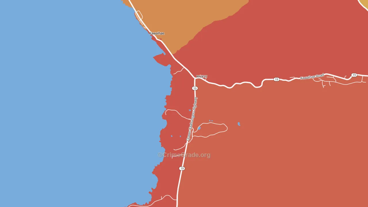 Puukohola Heiau National Historic Site, HI Map of Vandalism Rates