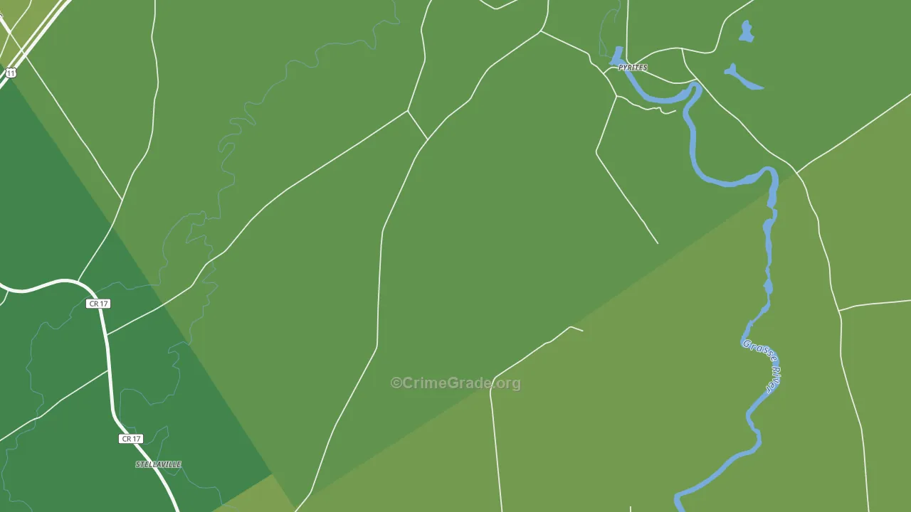 Pyrites, NY Map of Vandalism Rates
