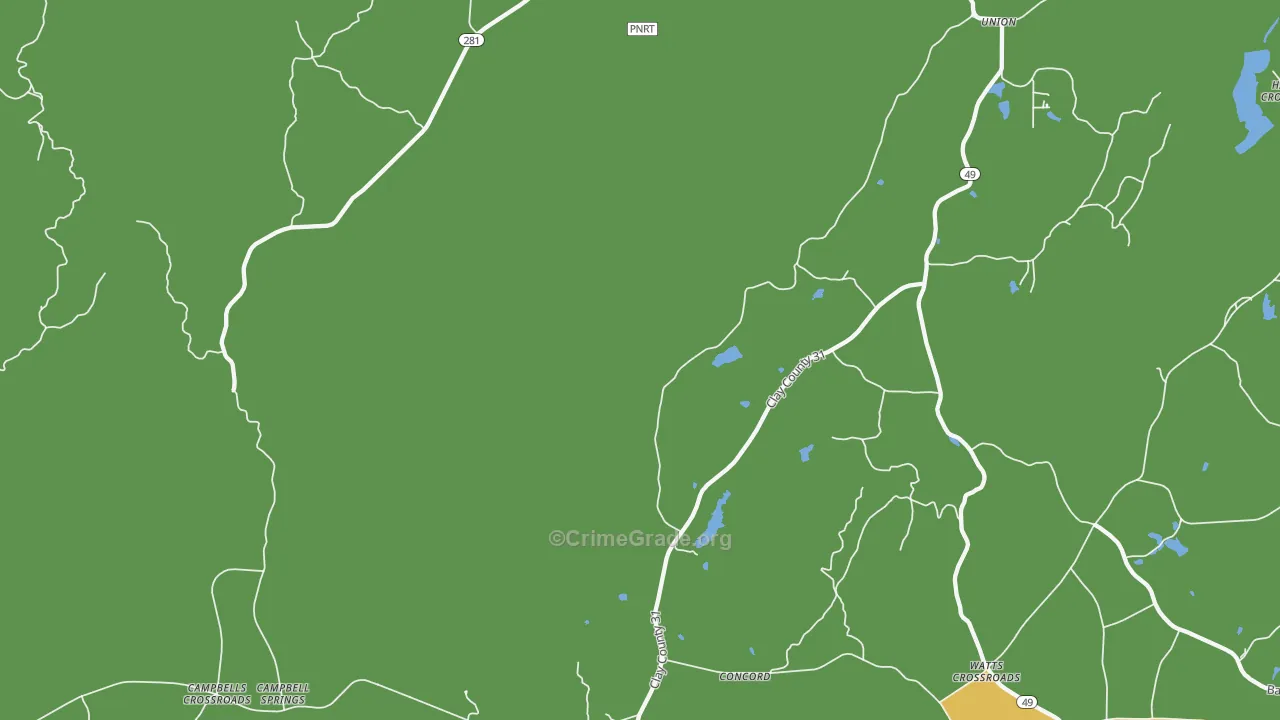 Pyriton, AL Map of Vandalism Rates