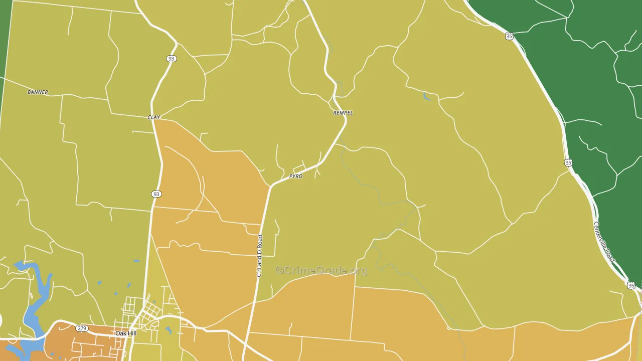 Pyro, OH Map of Vandalism Rates