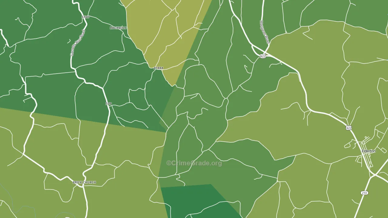 Pyrra, PA Map of Vandalism Rates