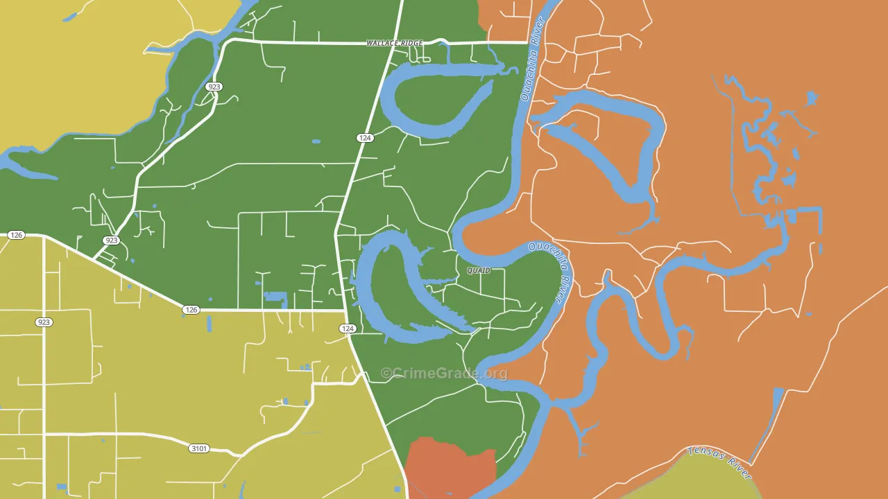 Quaid, LA Map of Vandalism Rates