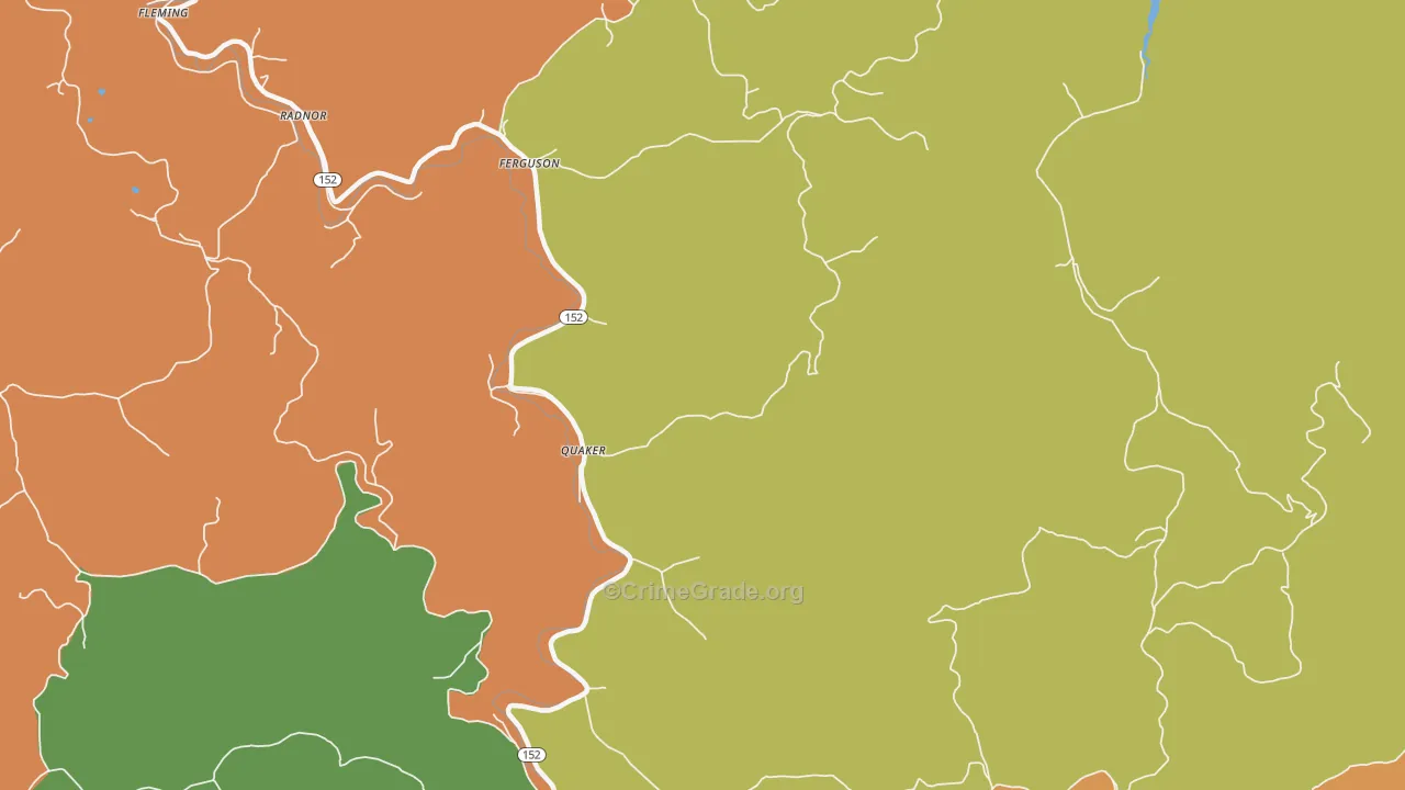 Quaker, WV Map of Vandalism Rates