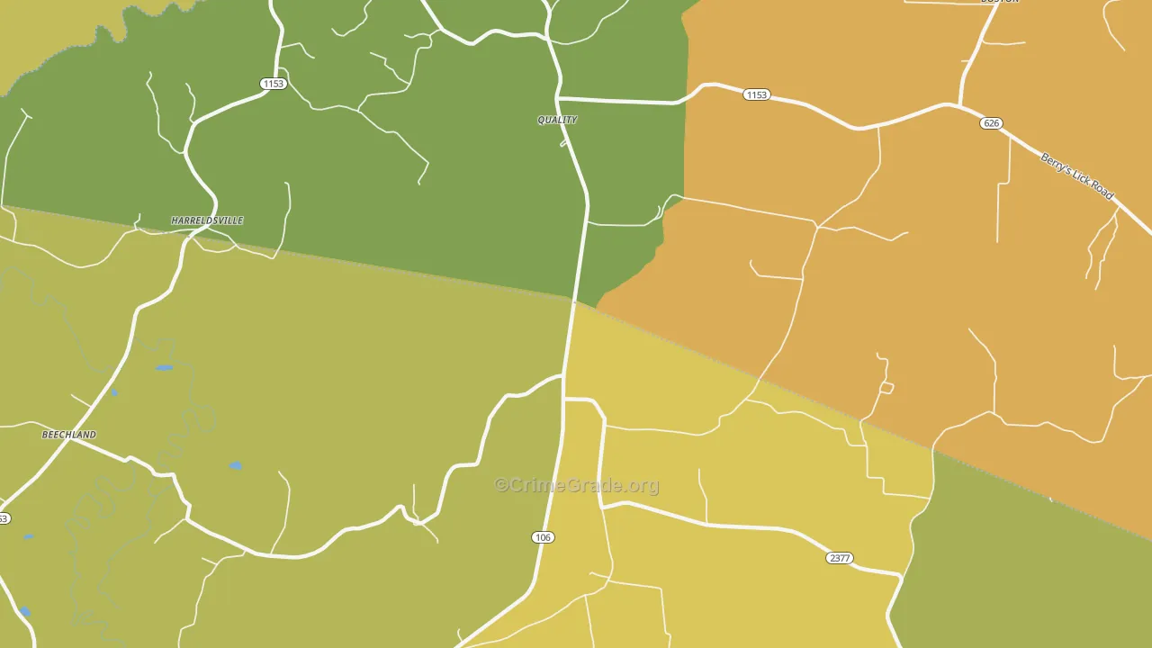 Quality, KY Map of Vandalism Rates