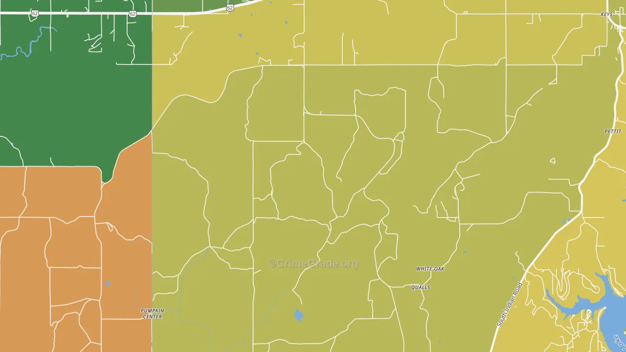 Qualls, OK Map of Vandalism Rates