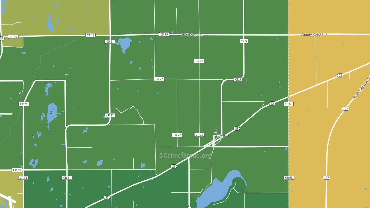 Quamba, MN Map of Vandalism Rates