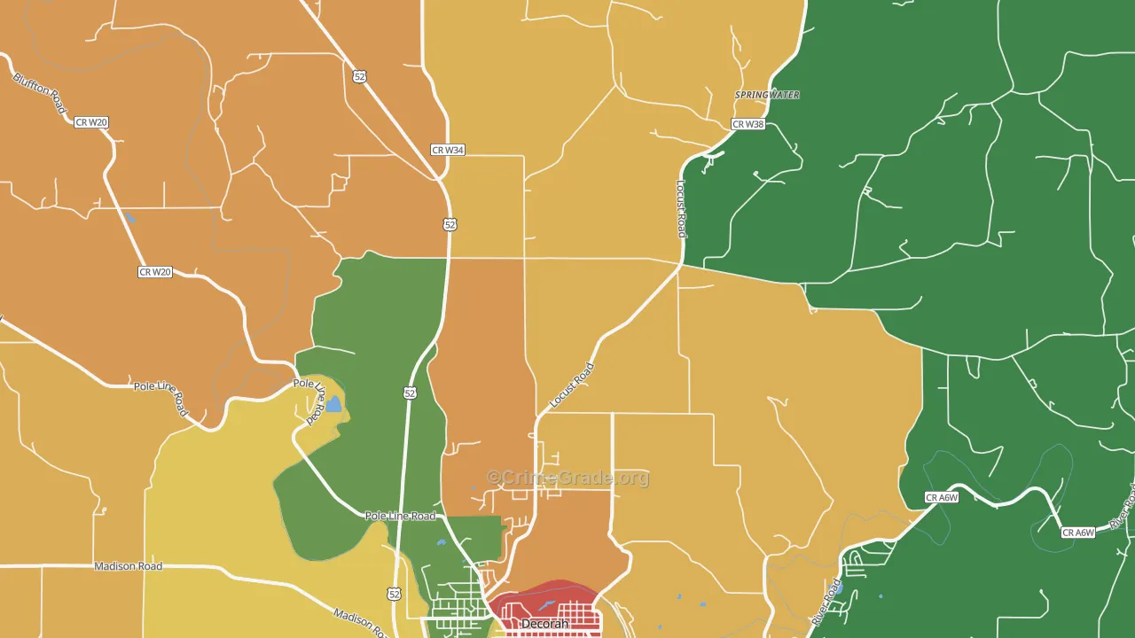 Quandahl, IA Map of Vandalism Rates