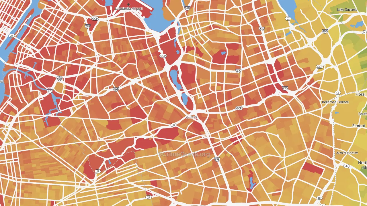 Queens, NY Map of Vandalism Rates
