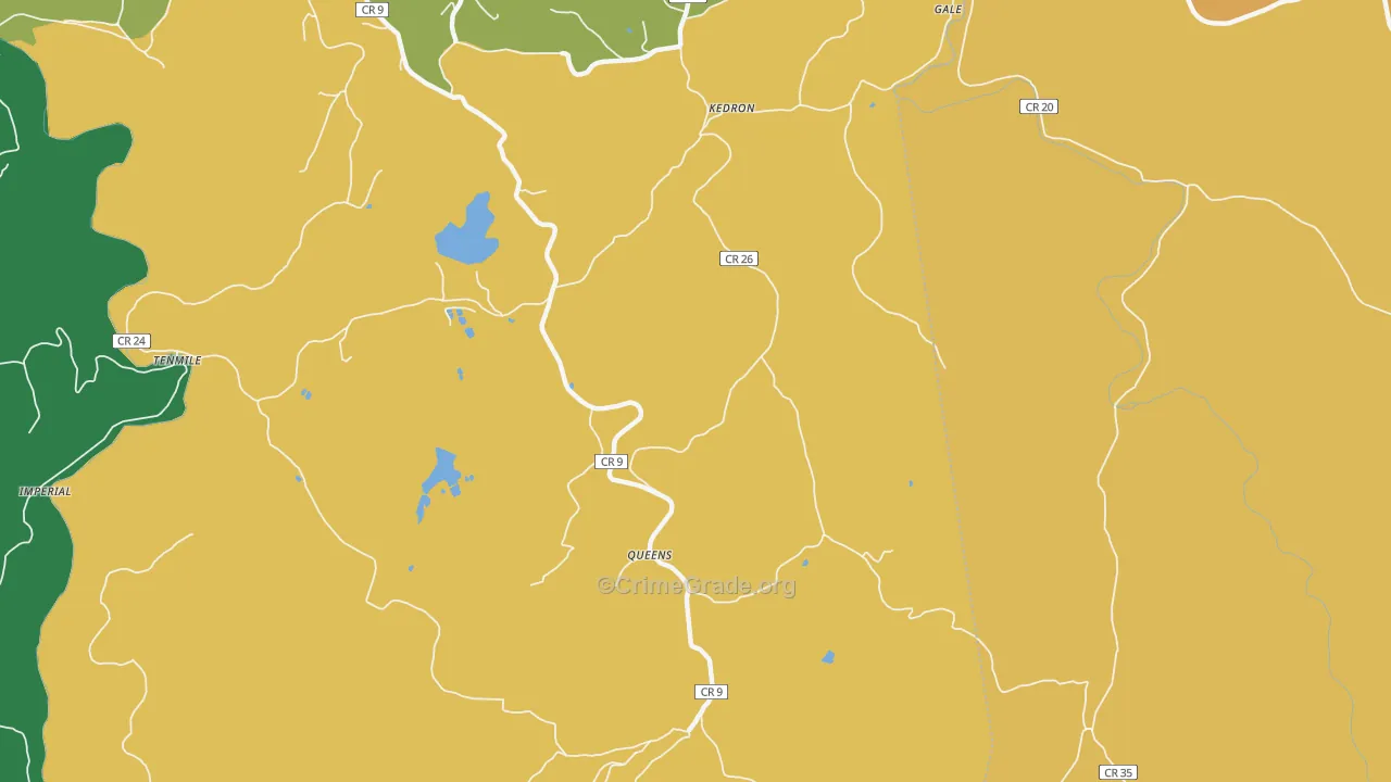 Queens, WV Map of Vandalism Rates