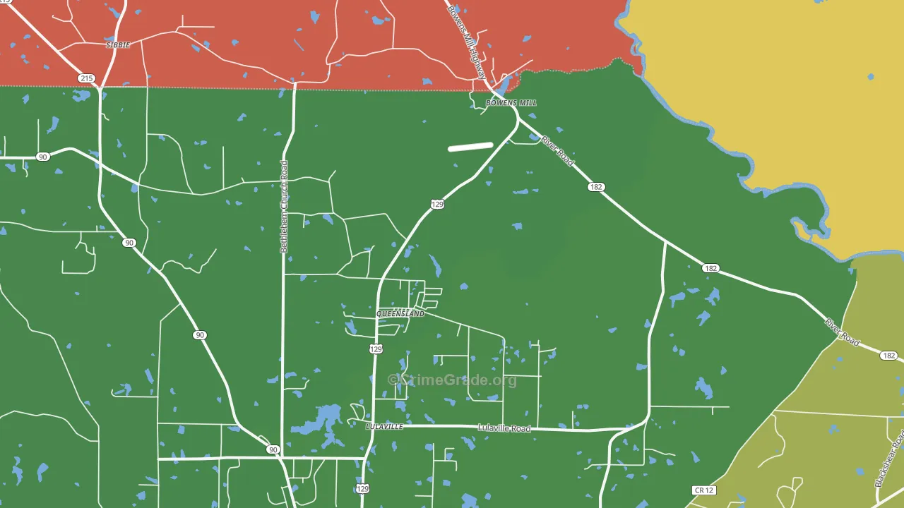 Queensland, GA Map of Vandalism Rates