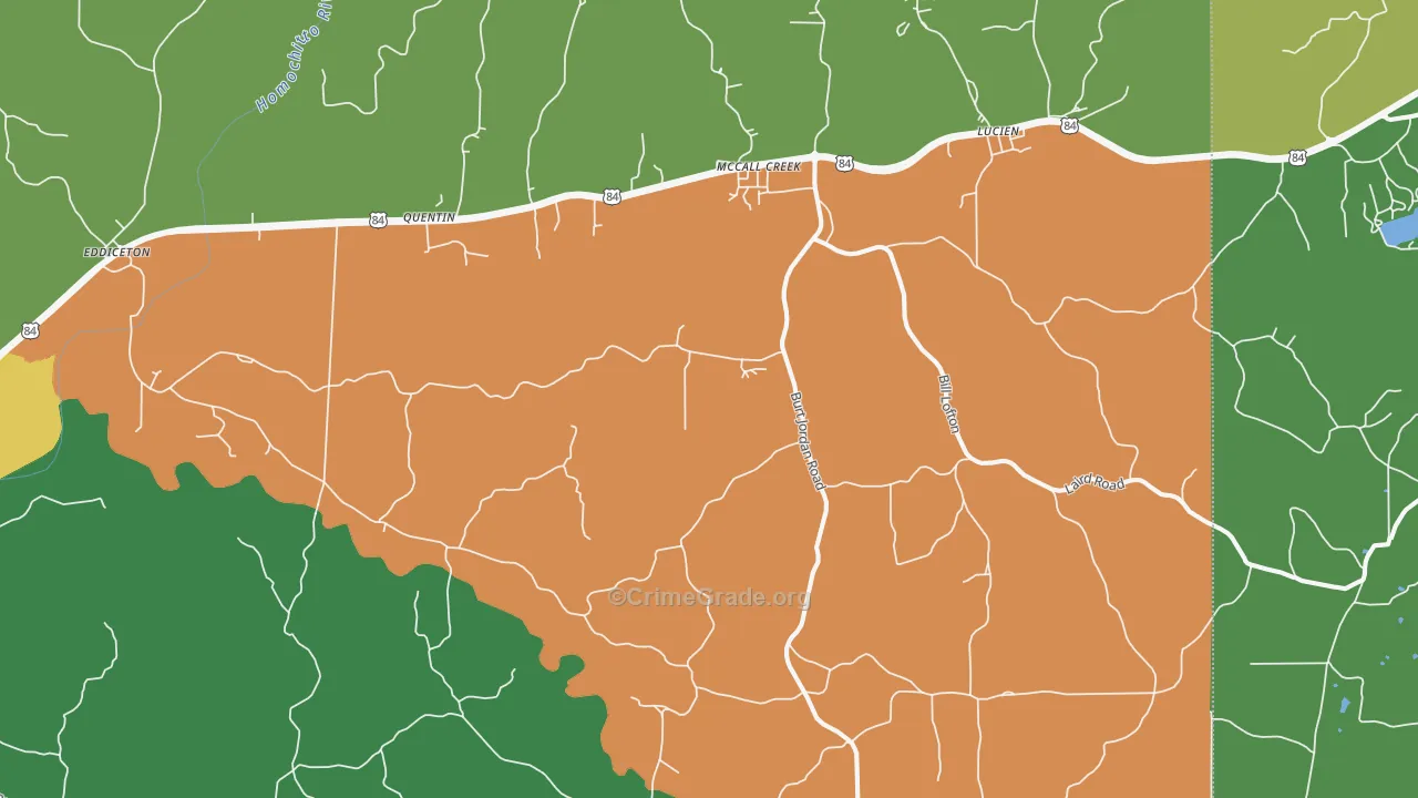 Quentin, MS Map of Vandalism Rates