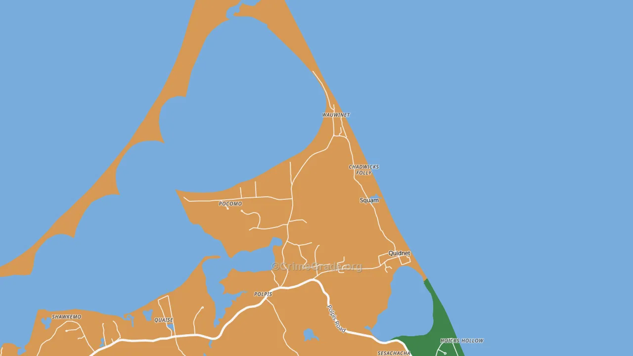 Quidnet, MA Map of Vandalism Rates
