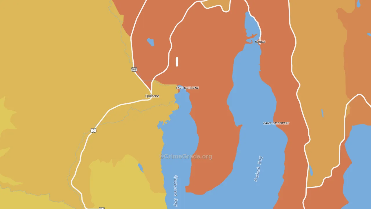Quilcene, WA Map of Vandalism Rates