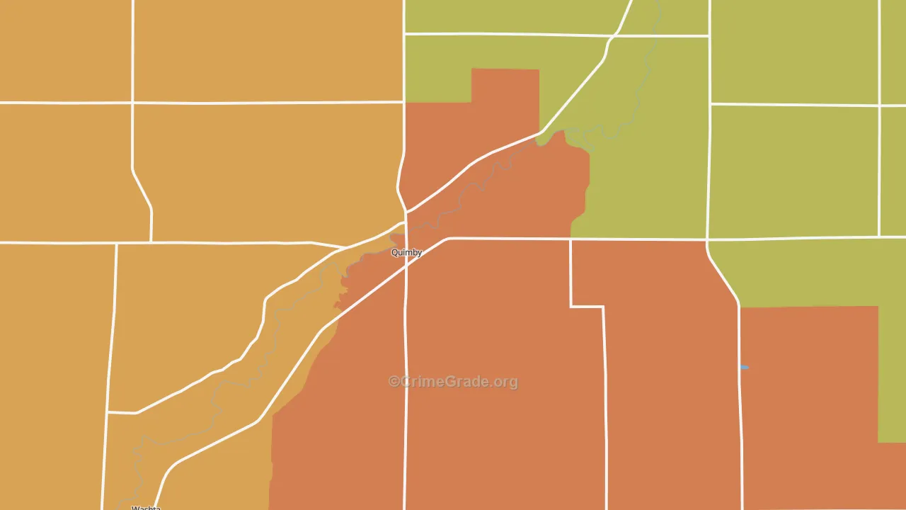 Quimby, IA Map of Vandalism Rates