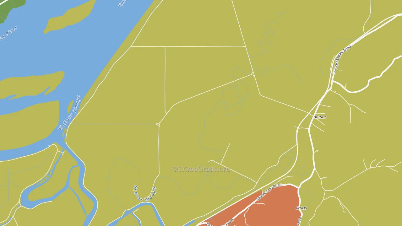 Quincy, OR Map of Vandalism Rates