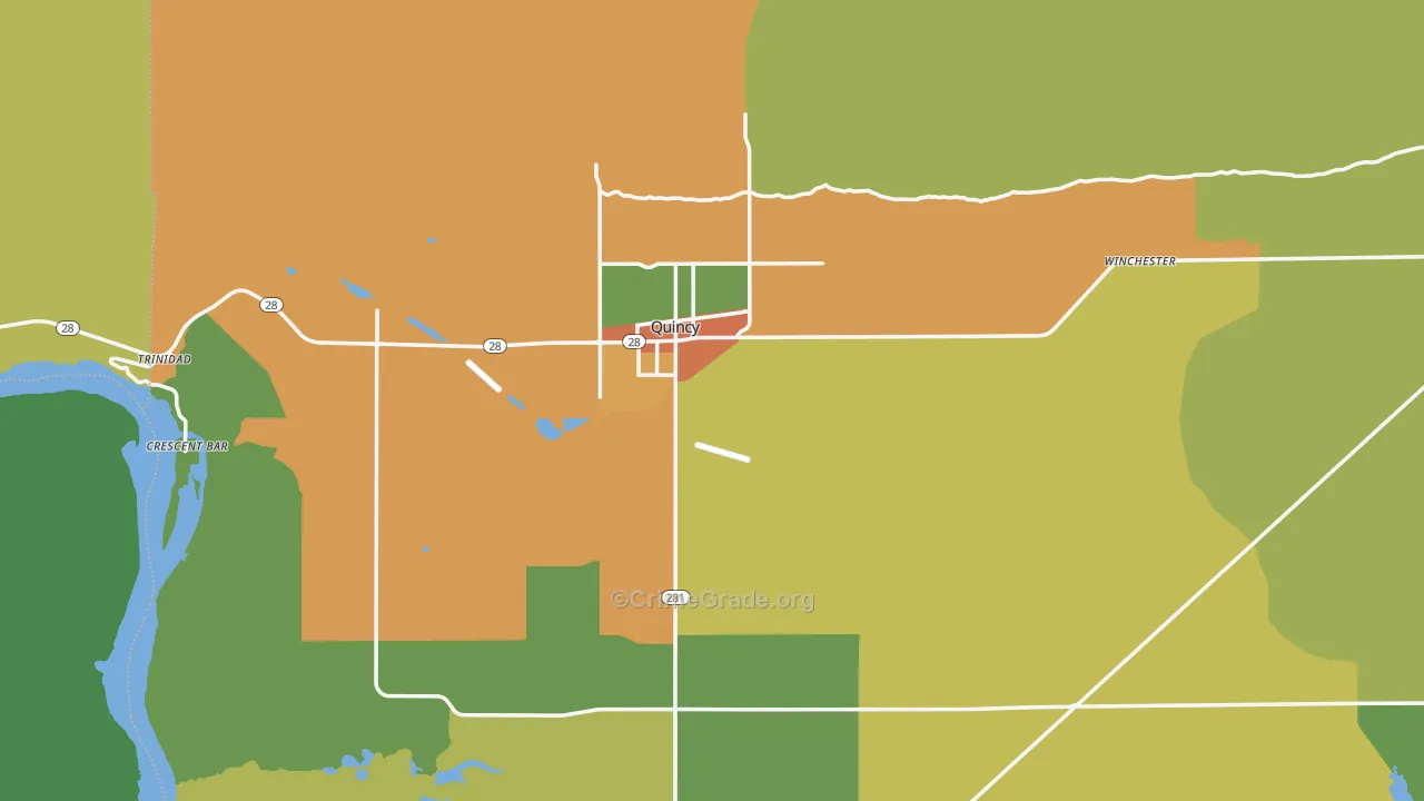 Quincy, WA Map of Vandalism Rates