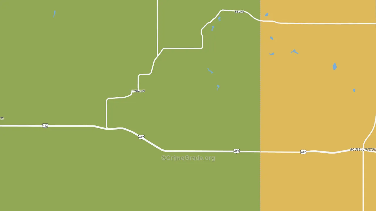 Quinlan, OK Map of Vandalism Rates