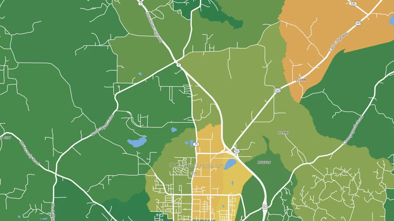 Quinn, AR Map of Vandalism Rates