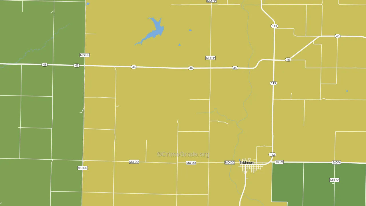Quitman, MO Map of Vandalism Rates