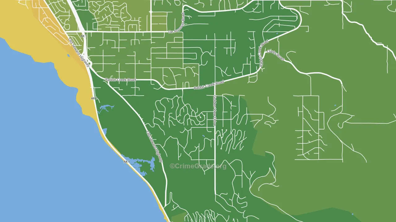 Rabbit Creek, Anchorage, AK Map of Vandalism Rates