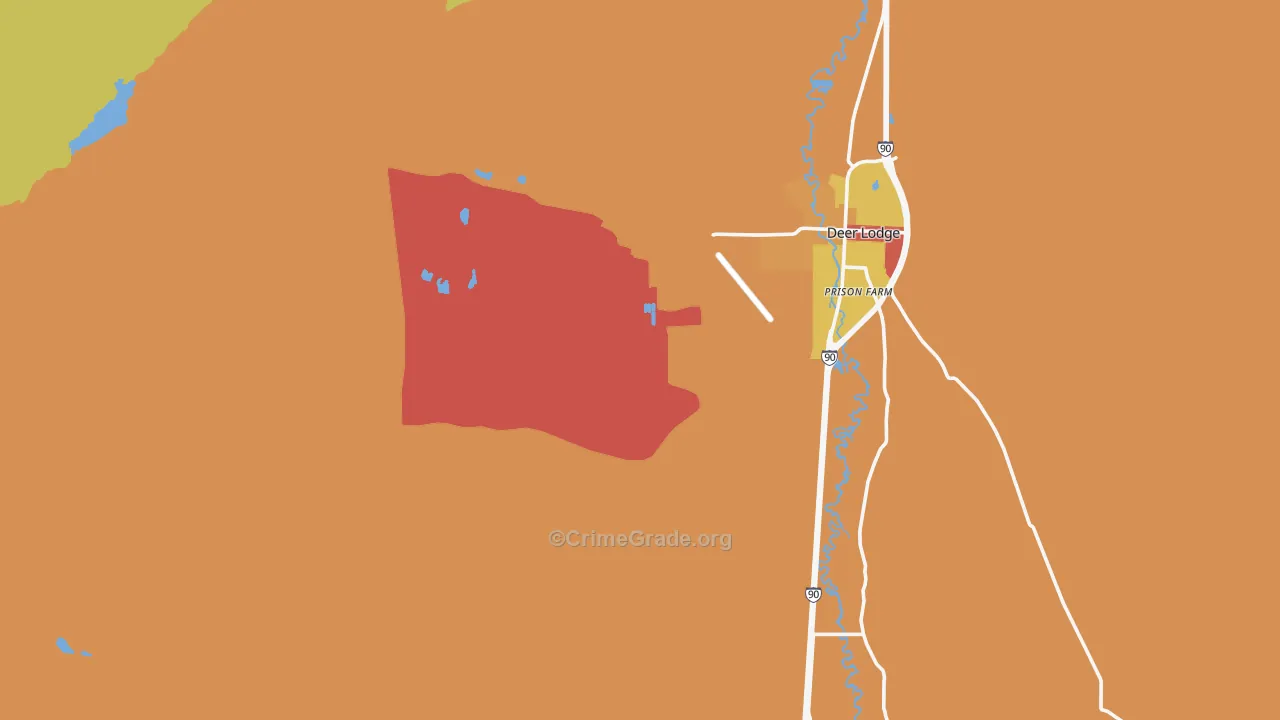 Racetrack, MT Map of Vandalism Rates