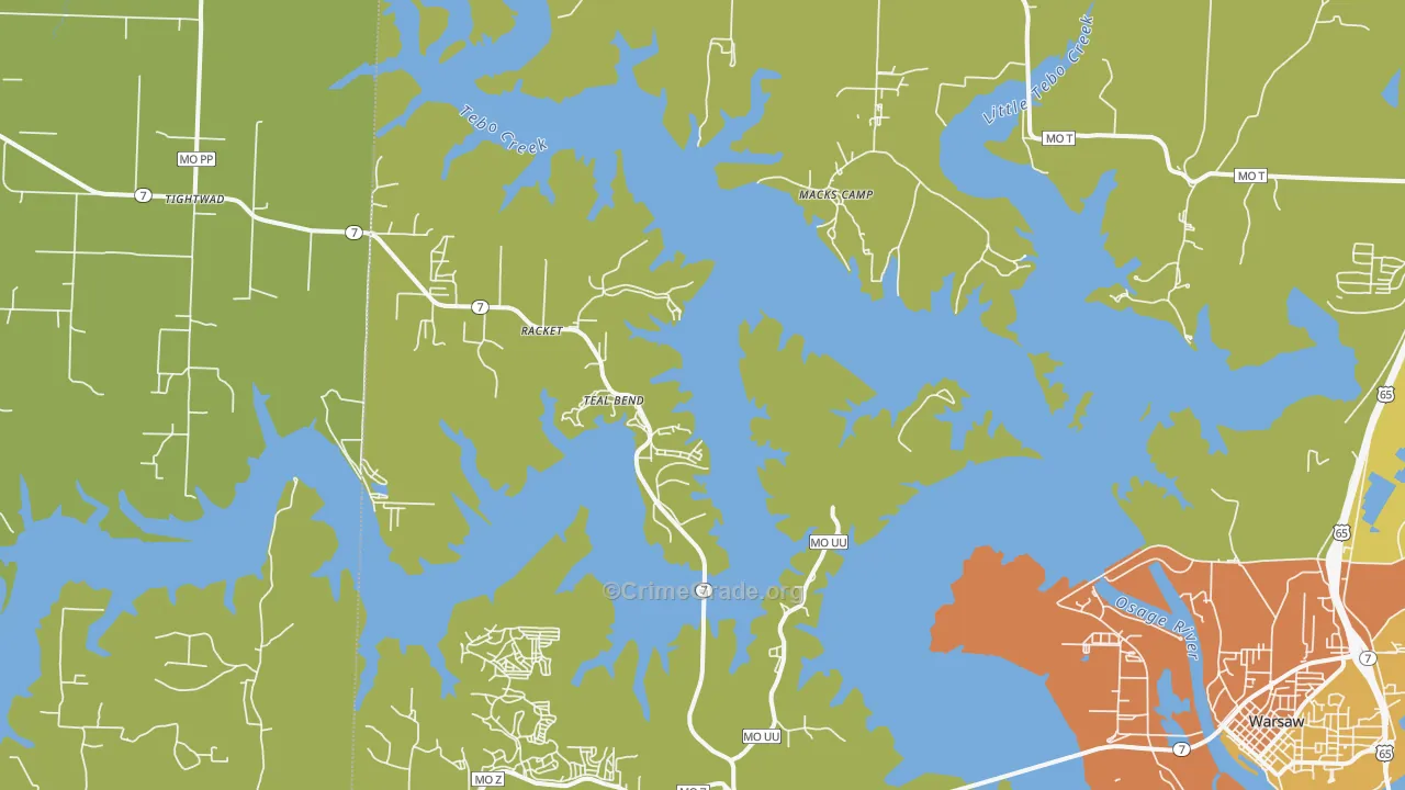 Racket, MO Map of Vandalism Rates