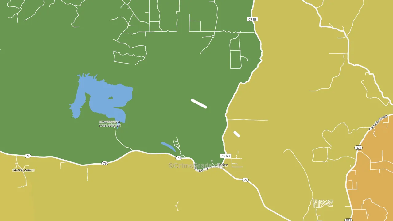 Radec, CA Map of Vandalism Rates