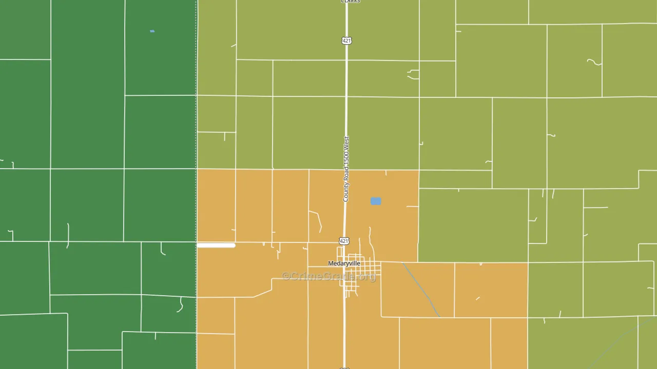 Radioville, IN Map of Vandalism Rates