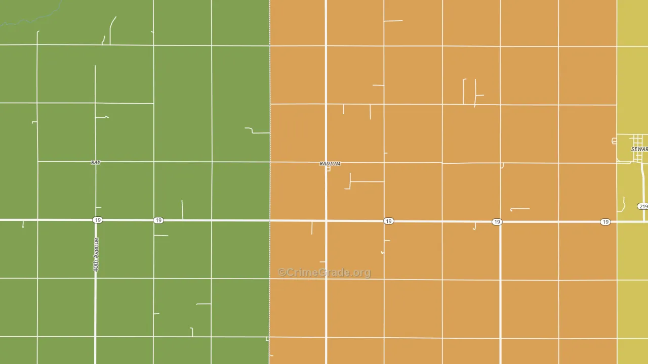 Radium, KS Map of Vandalism Rates
