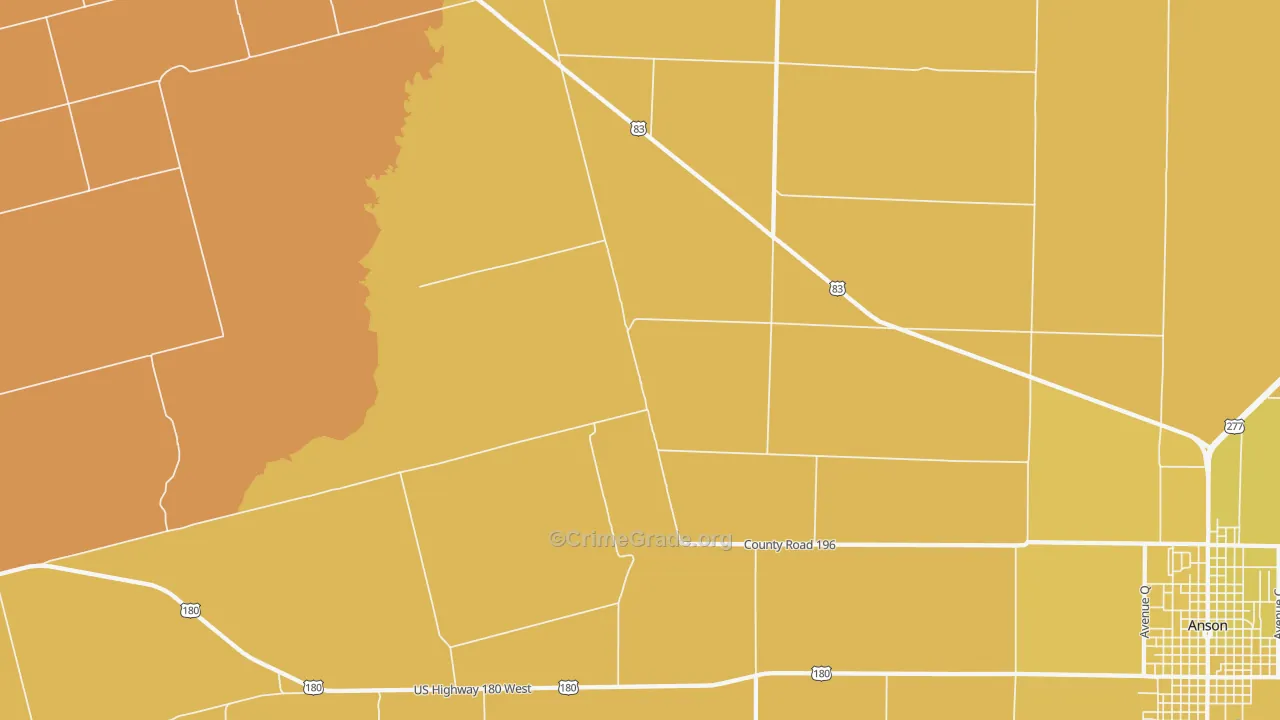 Radium, TX Map of Vandalism Rates