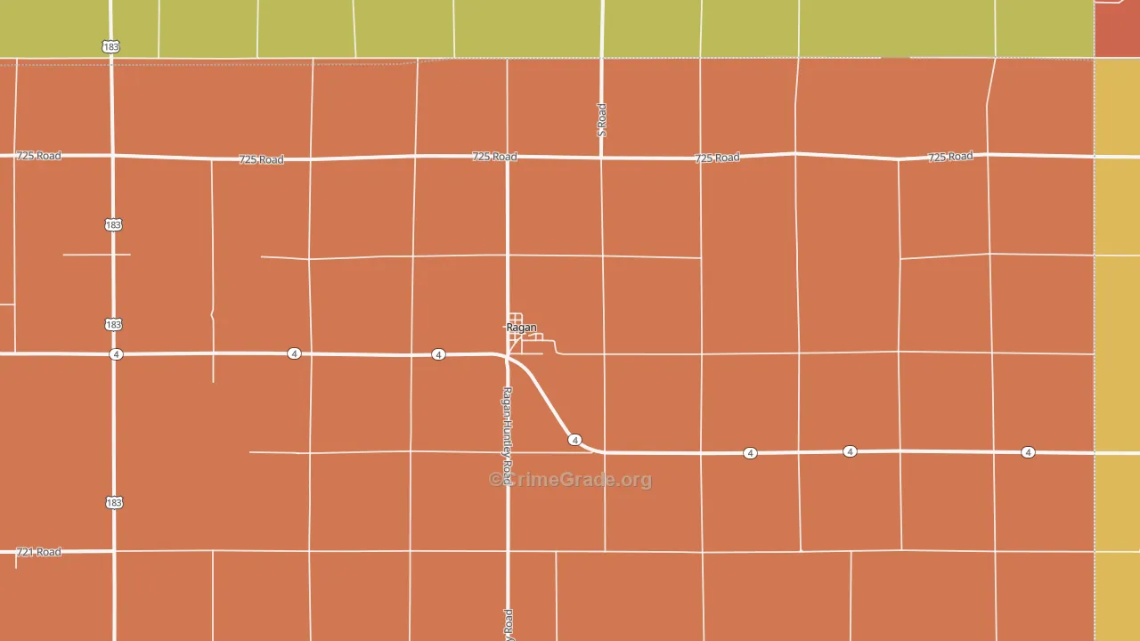 Ragan, NE Map of Vandalism Rates