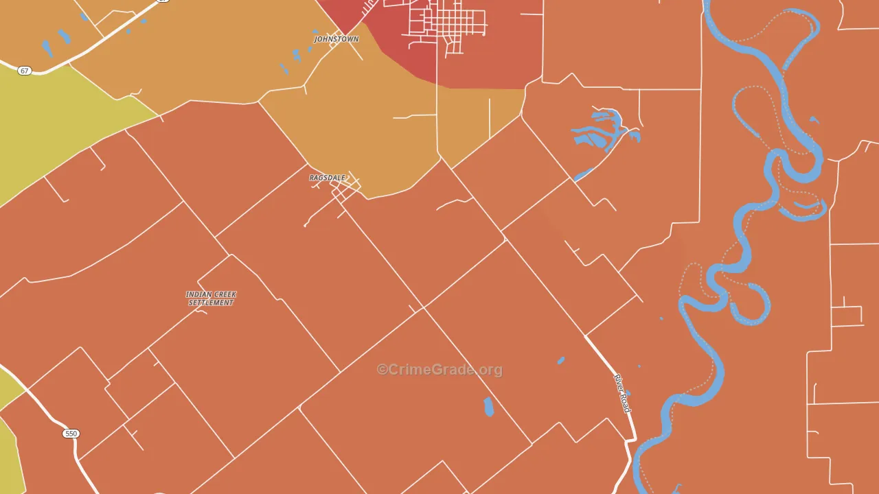 Ragsdale, IN Map of Vandalism Rates
