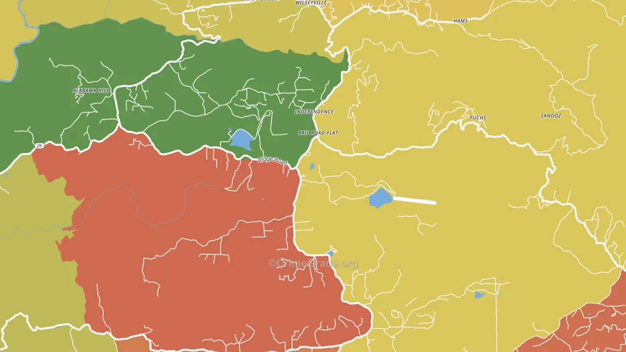 Rail Road Flat, CA Map of Vandalism Rates