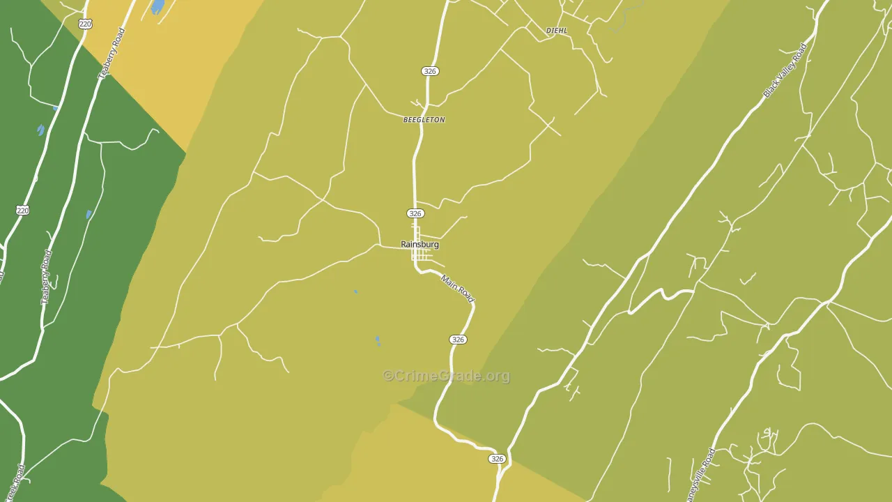 Rainsburg, PA Map of Vandalism Rates