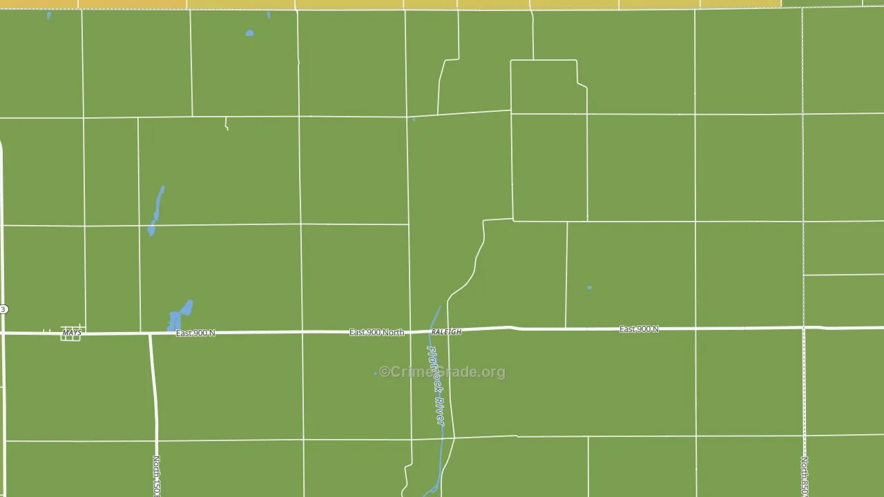 Raleigh, IN Map of Vandalism Rates