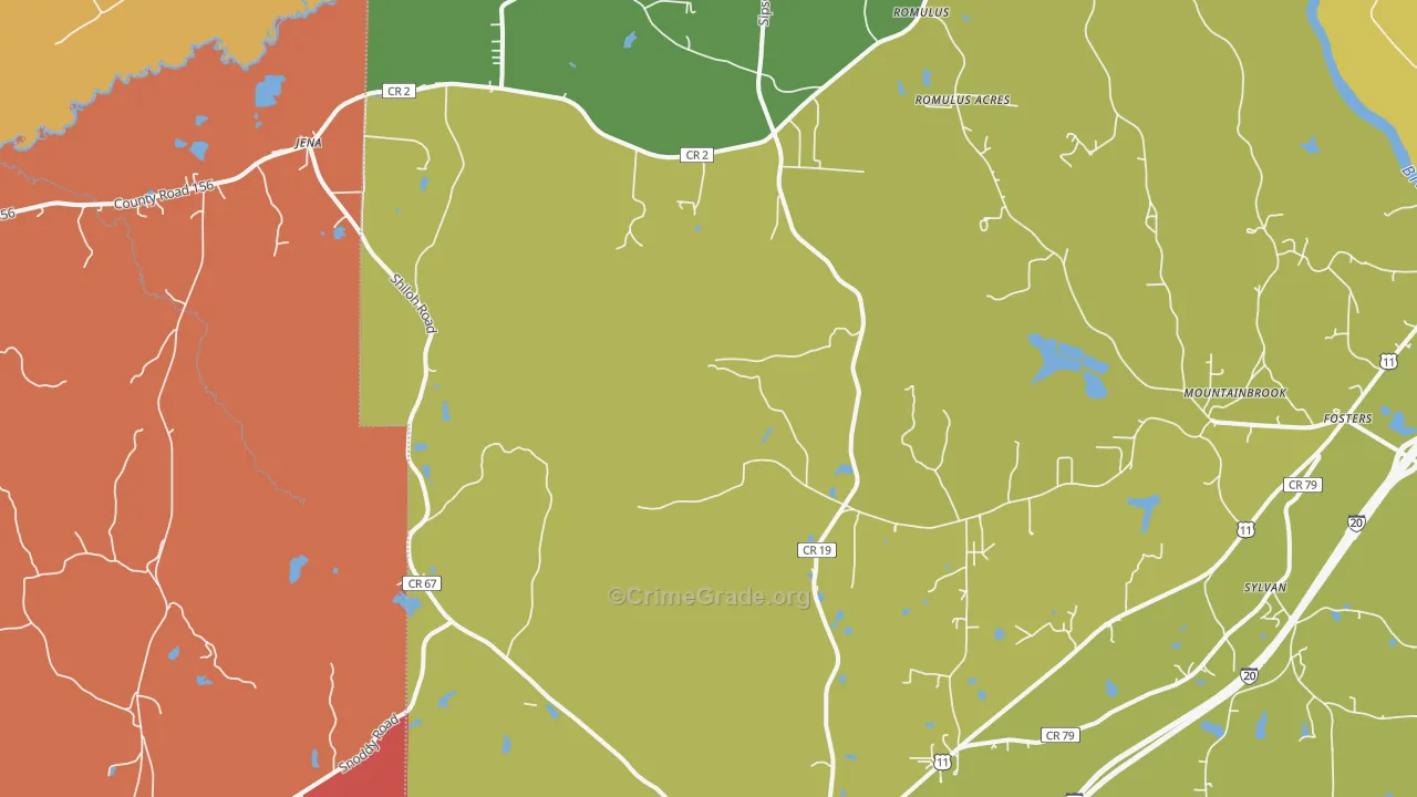 Ralph, AL Map of Vandalism Rates