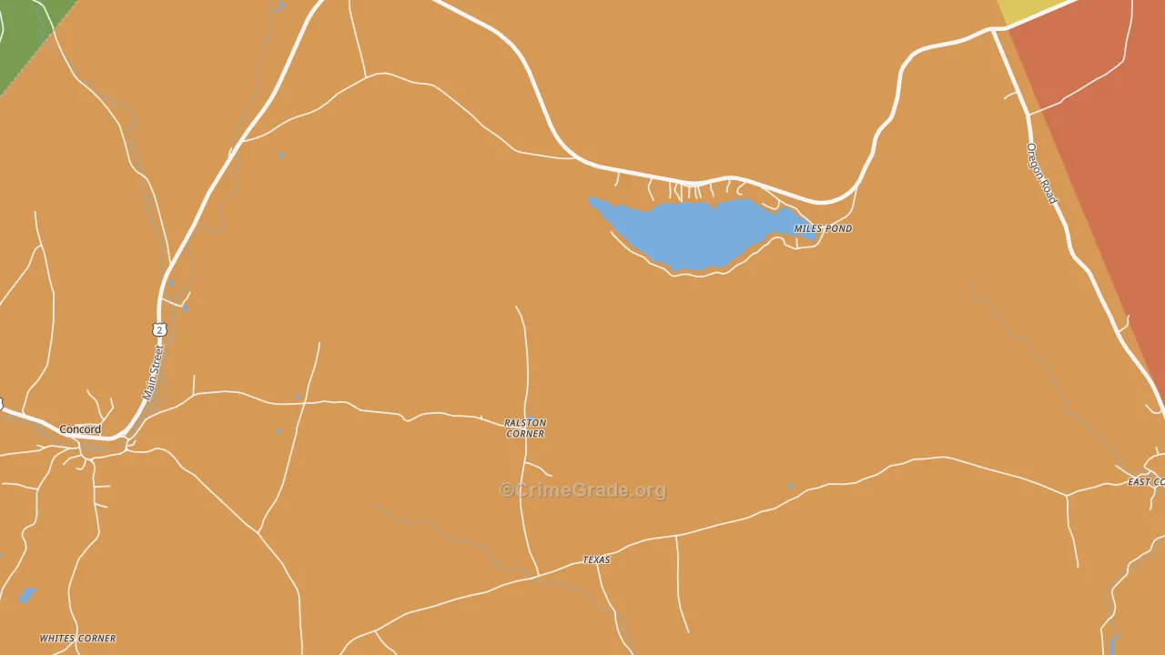 Ralston Corner, VT Map of Vandalism Rates