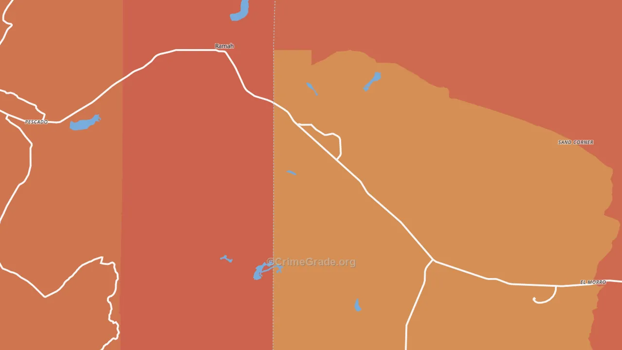 Ramah, NM Map of Vandalism Rates