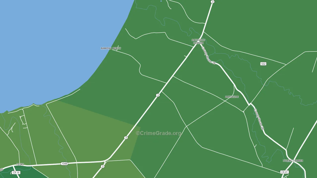 Ramona Beach, NY Map of Vandalism Rates